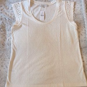 Lace cap sleeve Loft Top